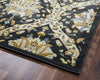 Rizzy Sorrento SO4312 gray black Area Rug Corner Shot Feature
