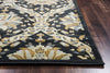 Rizzy Sorrento SO4312 gray black Area Rug Edge Shot