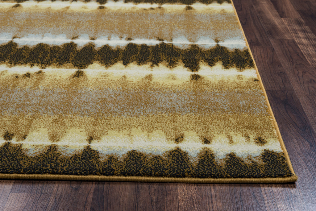 Rizzy Sorrento SO4391 gold/brown Area Rug Edge Shot Feature