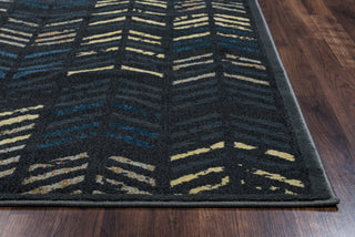 Rizzy Sorrento SO4442 Gray/Charcoal Area Rug Edge Shot