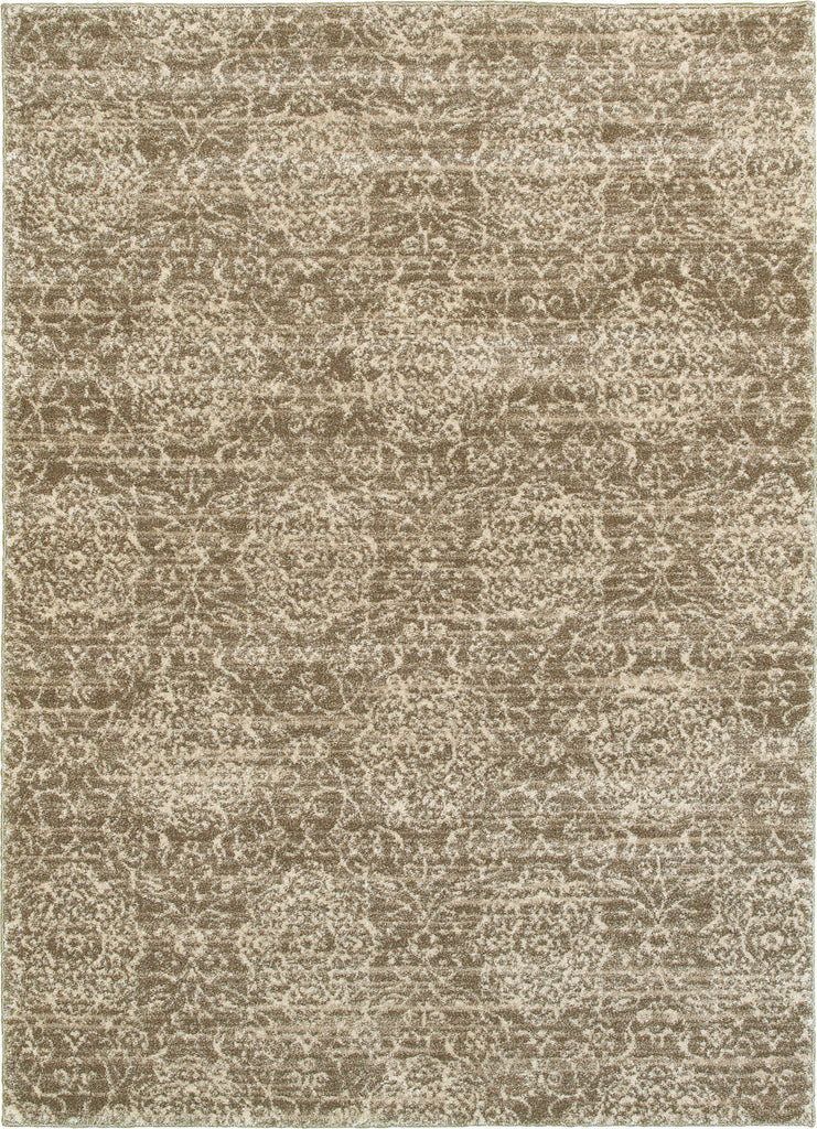 LR Resources Soft Shag 81162 Dark Beige / Cream Area Rug main image