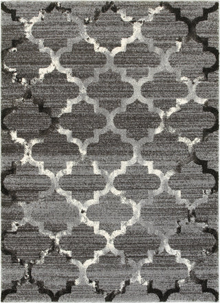 LR Resources Soft Shag 81164 White / Light Gray Area Rug main image