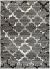 LR Resources Soft Shag 81164 White / Light Gray Area Rug Main Image