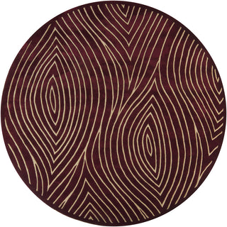 Chandra Solas SOL-12200 Maroon/Cream Area Rug Round