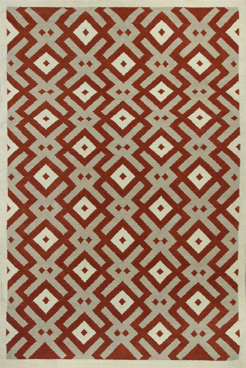 KAS Solstice 4004 Spice/Beige Diamonds Area Rug