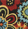 Surya Storm SOM-7707 Black Hand Hooked Area Rug 16'' Sample Swatch