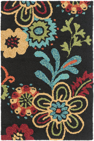 Surya Storm SOM-7707 Black Area Rug 2' x 3'