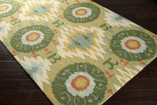 Surya Storm SOM-7710 Forest Hand Hooked Area Rug Corner Shot
