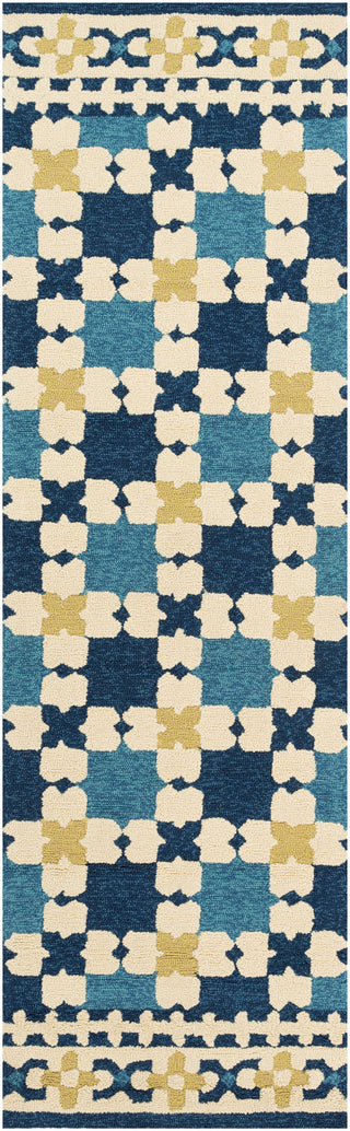 Surya Storm SOM-7723 Cobalt Area Rug 2'6'' x 8' Runner