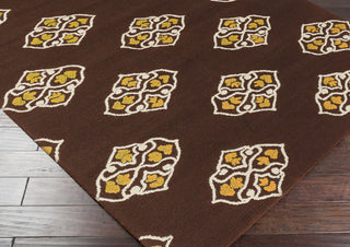 Surya Storm SOM-7726 Chocolate Hand Hooked Area Rug Corner Shot
