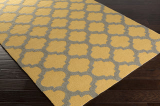 Surya Storm SOM-7752 Gold Hand Hooked Area Rug Corner Shot