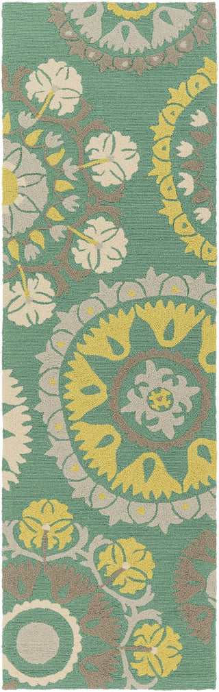 Surya Storm SOM-7759 Teal Area Rug 2'6'' x 8' Runner