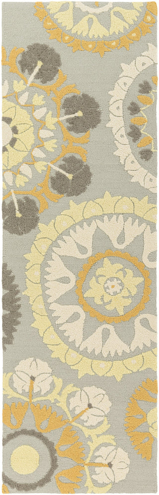 Surya Storm SOM-7761 Light Gray Area Rug 2'6'' x 8' Runner