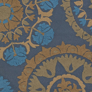 Surya Storm SOM-7762 Navy Hand Hooked Area Rug Sample Swatch