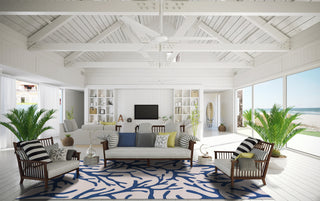 KAS Sonesta 2037 Ivory/Blue Coral Area Rug 