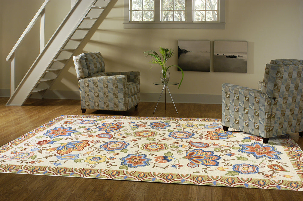 Momeni Spencer SP-22 Beige Area Rug Roomshot Feature