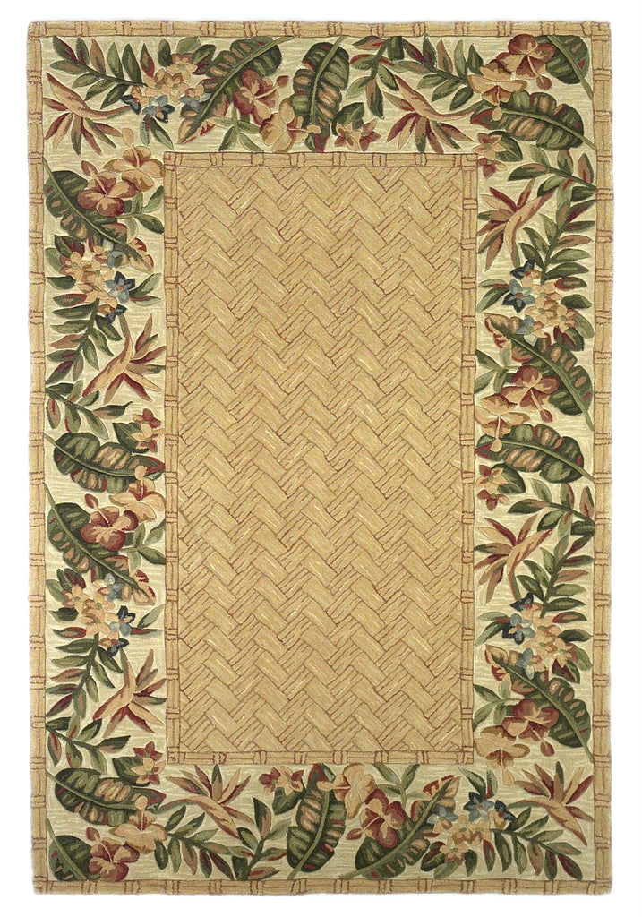 KAS Sparta 3143 Beige Bamboo Basket Weave Area Rug main image