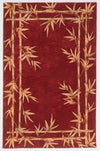 KAS Sparta 3145 Red Bamboo Double Border Hand Tufted Area Rug