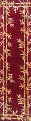 KAS Sparta 3145 Red Bamboo Double Border Hand Tufted Area Rug 