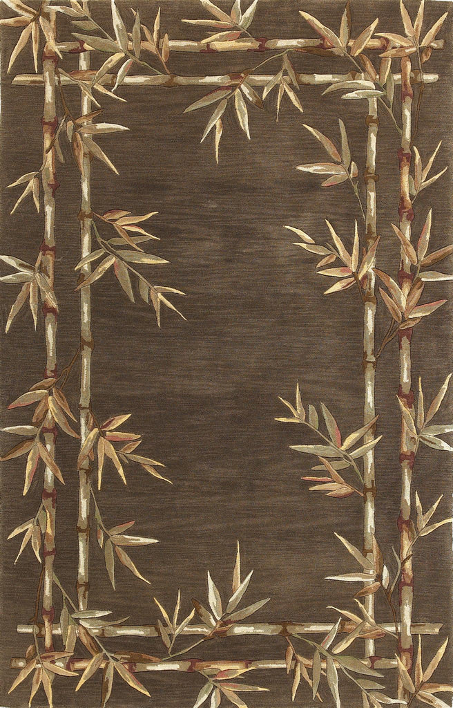 KAS Sparta 3164 Mocha Bamboo Double Border Area Rug main image
