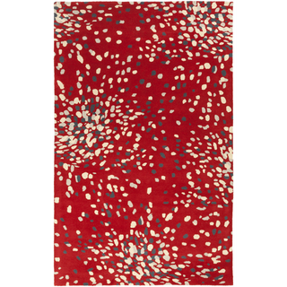 Surya Splatter Bloom SPB-802 Cherry Area Rug by Country Living 5' x 8'