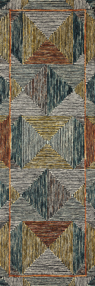 Loloi II Spectrum SPE-01 Lagoon/Spice Area Rug 2'6''x 7'6'' Runner