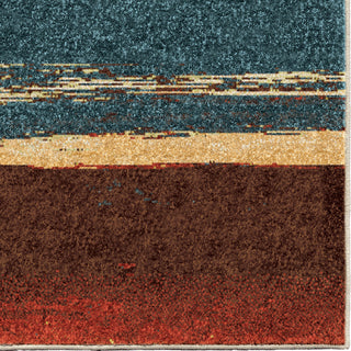 Orian Rugs Spoleto Brushed Stripes Multi Area Rug Close up