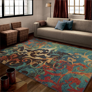 Orian Rugs Spoleto Nepal Scroll Multi Area Rug Lifestyle Image Feature