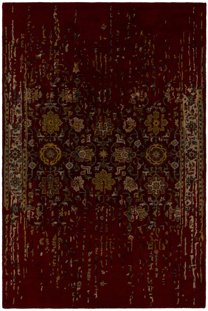 Chandra Spring SPR-29104 Maroon/Gold/Tan/Black/Grey Area Rug main image