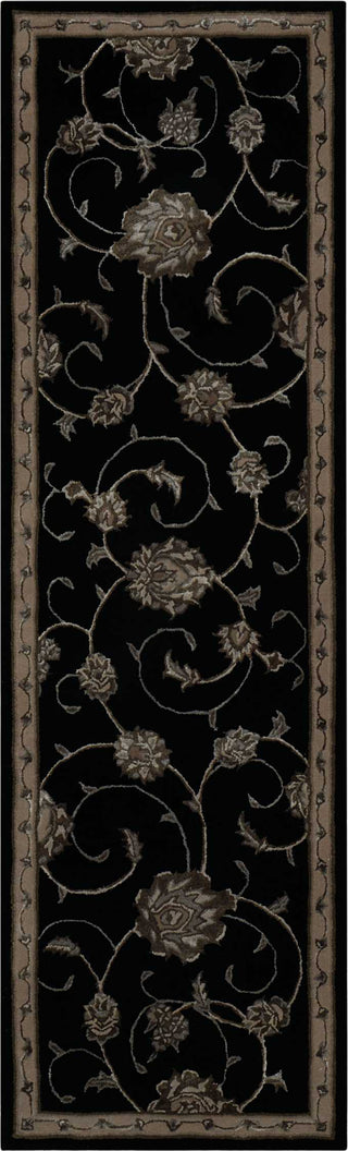 Nourison Serenade SRD02 Black Area Rug by Michael Amini