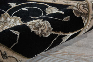 Nourison Serenade SRD02 Black Area Rug by Michael Amini