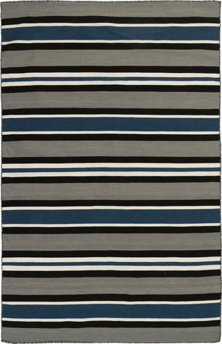 Trans Ocean Sorrento 6310/33 Cabana Stripe Navy Area Rug by Liora Manne