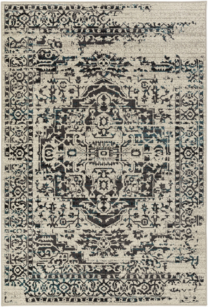 Surya Stretto SRO-1004 Grey/Black Area Rug main image