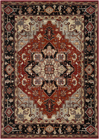 Surya Serapi SRP-1008 Grey/Red Area Rug 5'3'' X 7'3''