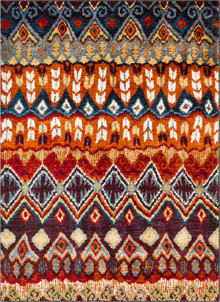 Surya Serapi SRP-1017 Bright Orange Dark Blue Black Red Yellow Tan White Area Rug main image