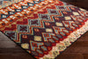 Surya Serapi SRP-1017 Bright Orange Dark Blue Black Red Yellow Tan White Area Rug Corner Image