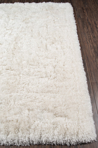 Momeni Snow Shag SS-01 White Area Rug Corner Image