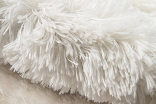 Momeni Snow Shag SS-01 White Area Rug Pile Image