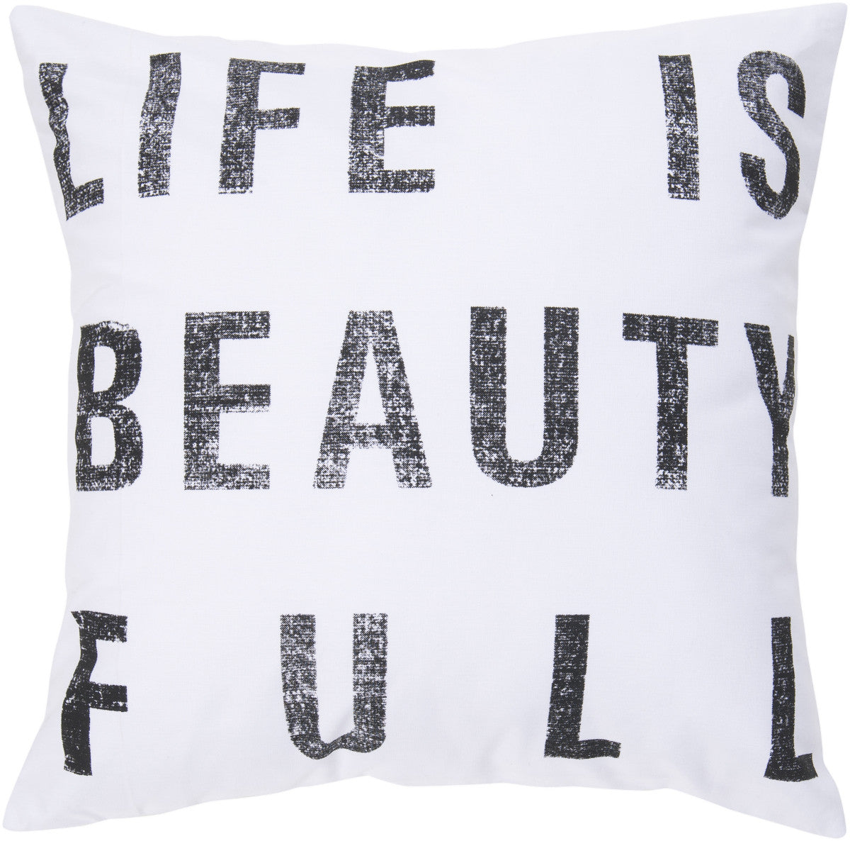 Surya Typography Life is Beauty ST-081 Pillow