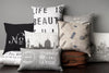 Surya Typography Life is Beauty ST-081 Pillow 