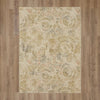 Karastan Omni Starburst Yellow Area Rug On Wood 