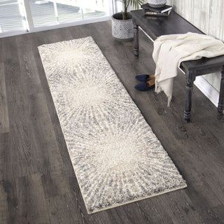 Orian Rugs Super Shag Starburst Beige Area Rug Lifestyle Image