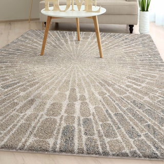 Orian Rugs Super Shag Starburst Beige Area Rug 