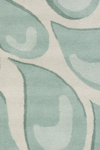 Chandra Stella STE-52009 Beige/Light Aqua Area Rug Close Up