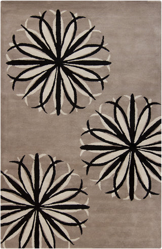 Chandra Stella STE-52048 Taupe/Black/Ivory Area Rug main image