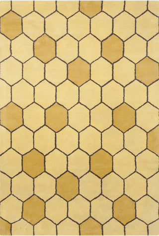 Chandra Stella STE-52133 Yellow/Brown/Gold Area Rug main image