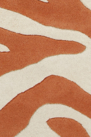 Chandra Stella STE-52180 Orange/White Area Rug Close Up