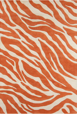 Chandra Stella STE-52180 Orange/White Area Rug main image