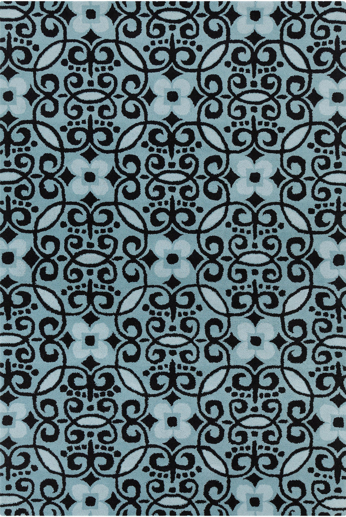 Chandra Stella STE-52211 Blue/Black Area Rug main image