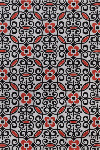 Chandra Stella STE-52212 Grey/Red/Black Area Rug main image